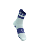 Compressport Pro Racing Socks V4.0 Run High - Star White/Orient Blue
