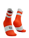 Compressport Pro Racing Socks V4.0 Run High - Tigerlily/White
