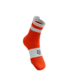 Compressport Pro Racing Socks V4.0 Run High - Tigerlily/White