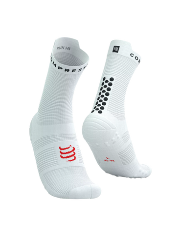 Compressport Pro Racing Socks v4.0 Run High - White/Black