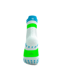 Compressport Pro Racing Socks V4.0 Run High - White/Norse Blue/Neon Green