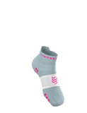 Compressport Pro Racing Socks V4.0 Run Low - Ether/Neon Pink