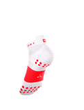 Compressport Pro Racing Socks V4.0 Run Low Ironman 2026 - White/Neon Red