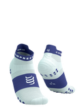 Compressport Pro Racing Socks V4.0 Run Low - Star White/Orient Blue
