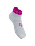 Compressport Pro Racing Socks V4.0 Run Low White/Safe Yellow/Neo Pink