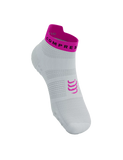 Compressport Pro Racing Socks V4.0 Run Low White/Safe Yellow/Neo Pink