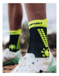 Compressport Pro Racing Socks v4.0 Trail - Black/Safe Yellow/Neo Pink