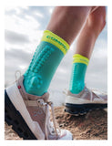 Compressport Pro Racing Socks V4.0 Trail Shell Blue/Safe Yellow