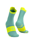 Compressport Pro Racing Socks V4.0 Trail Shell Blue/Safe Yellow