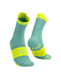 Compressport Pro Racing Socks V4.0 Trail Shell Blue/Safe Yellow