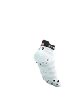 Compressport Pro Racing Socks v4.0 Ultralight Run Low - White/Fluo Red/Black