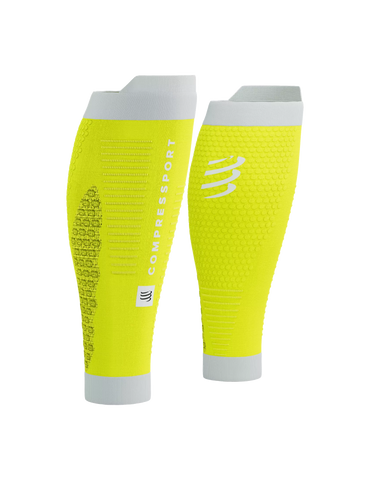 Compressport Calfs R2 3.0 Safe Yellow White