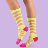 Calcetas deportivas Injinji Women's Ultra Run Crew Melon