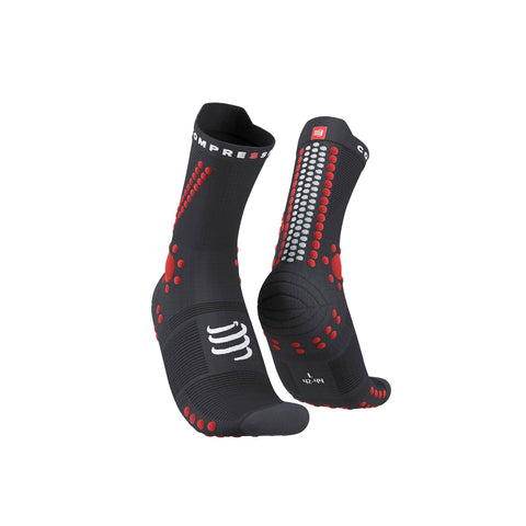 Compressport Pro Racing Socks V4.0 Trail Crew Black Red