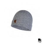 Buff Knitted Hat Kort Light Grey-